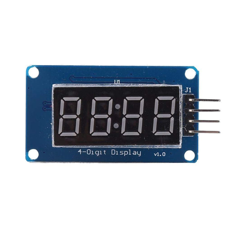 Hailege 2pcs 0.36" 4-Digit Tube LED Segment Display Module Red Common Anode TM1637 Drive Chip Tube Clock Display UNO R3
