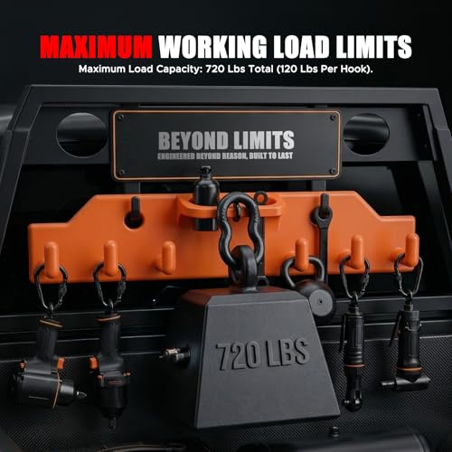 Lineman Tool Board, Bucket Truck Tool Organizer with 2" & 3" Aerial Bucket Hooks, Heavy Duty Weatherproof Lineman Bucket Organizer, 720 lbs Load Capacity for Line Work Tools
