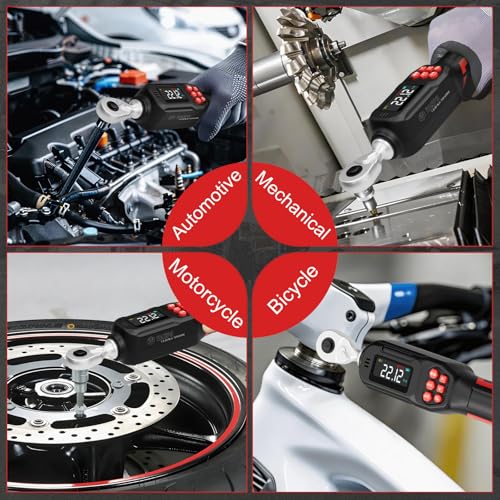 VANPO 1/4 Drive Digital Torque Wrench Set, 1.11-22.12 Ft.Lb, ±2% Accuracy 1/4-Inch (1.11-22.12 ft.lb/1.5-30 N.m)