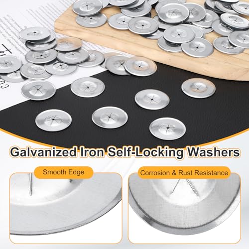 PATIKIL Self Locking Washers 1.5 Inch for Perforated Insulation Pins,500Pcs