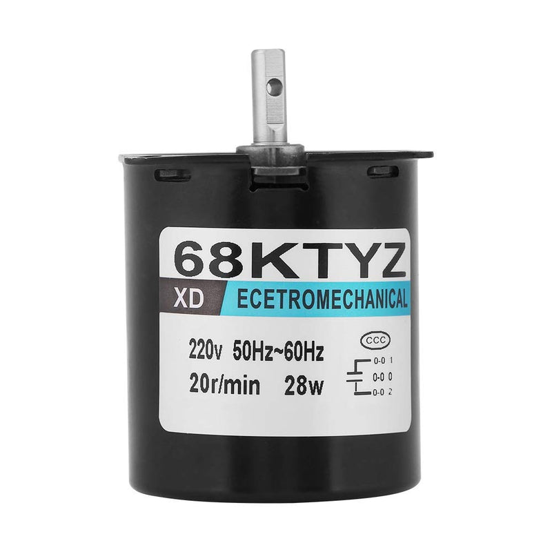 Nikou Synchronous Motor, 68KTYZ AC220V 28W Permanent Magnet Synchronous Gear Motor CW/CCW 20rpm (Size: 20r/min)
