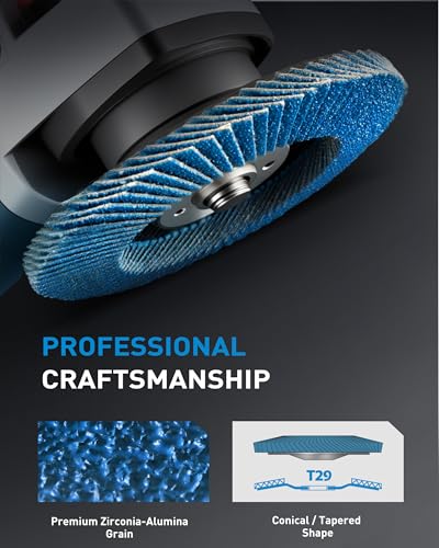 S SATC 20PCS Flap Discs 4 1/2 for Angle Grinder 40/60/80/120 Grit Flap Disc High-Density Bevel Type Angle Grinder Sanding Disc Abrasive Flap Disk #29 20.0