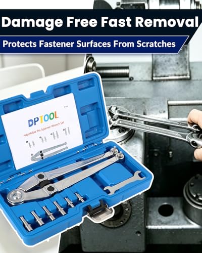 DPTOOL Adjustable Pin Spanner Wrench Set Pulley Holder Tool Set
