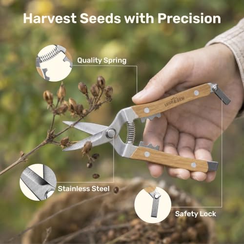 Lush&Dew Seed Saving Collecting Survival Kit, Garden Tools, Gardening Gifts Seed Saving & Collecting Kit