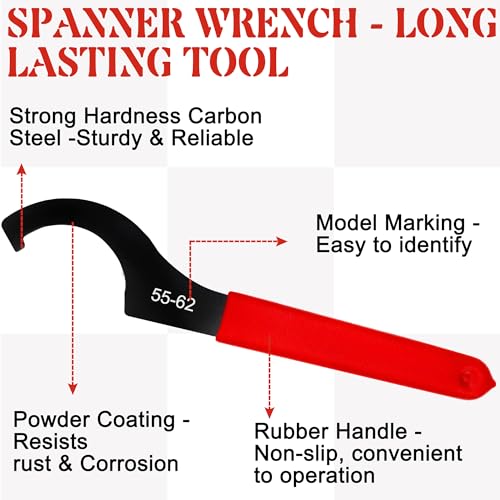 9Pcs Coilover Adjustment Spanner Wrench Tool Set for Motorcycle Shock, Red 9 pcs