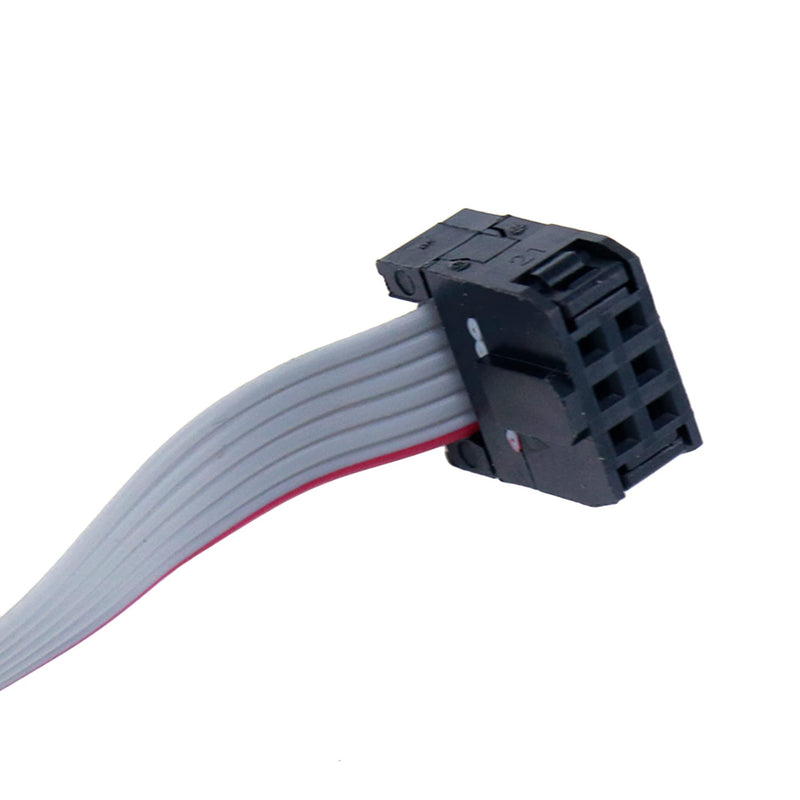 5Pcs Ribbon Cable with Black 2.54mm FC, 6 Pins F/F IDC Connector Flat Ribbon Cable, Dual Row Data Cable 30cm Length