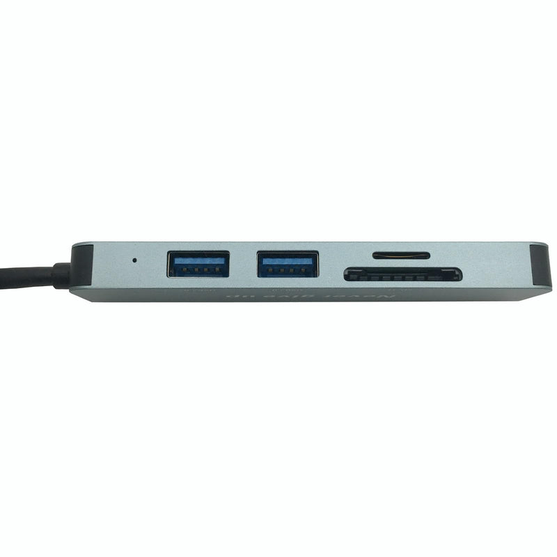 Valpha Type C to USB 2.0 and 3.0 hub TF/SD Card Reader high Speed Extender Dock (5 in 1) Converter with Laser Carving Never give up