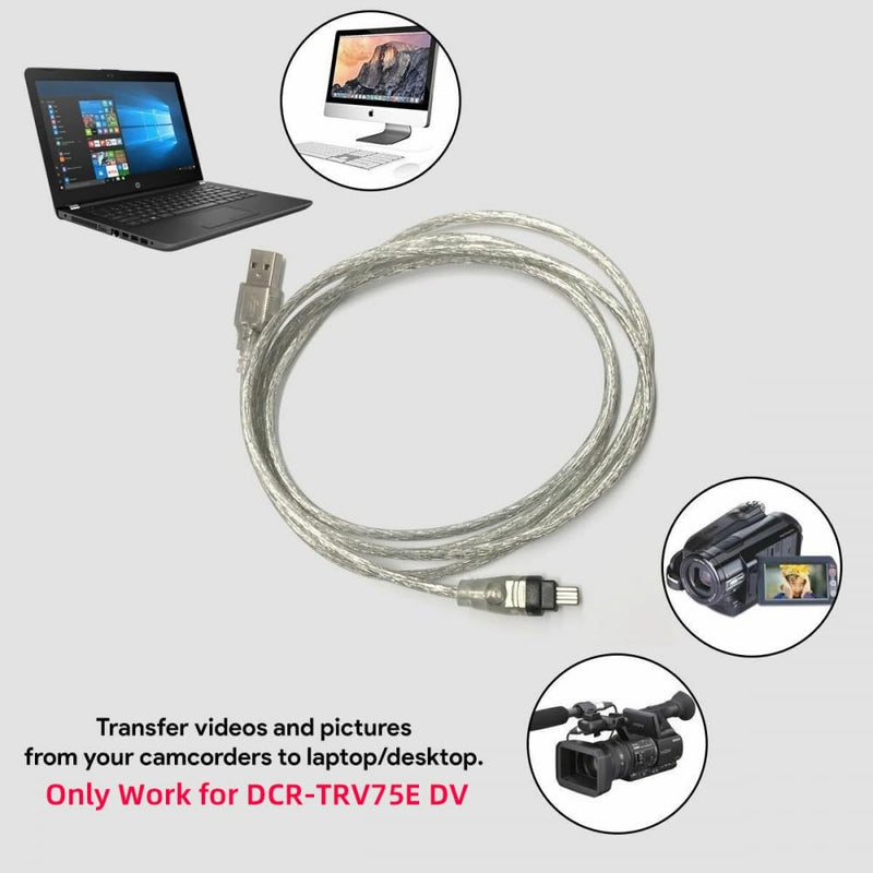 NFHK USB Male to Firewire IEEE 1394 4Pin Male iLink Adapter Cord Cable for DCR-TRV75E DV 1m USB Firewire Cable 6Pin Male to USB Male