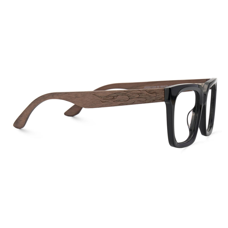 Zeelool Square Blue Light Glasses for Men Non Prescription Eyeglasses Frames Fashion Eyewear Glasses with Spring Hinges Black Clear Lens
