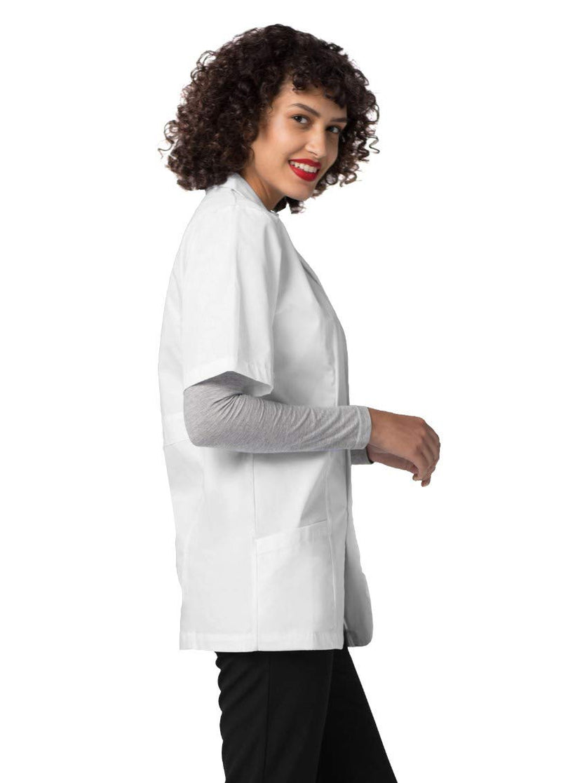 Adar Universal Unisex Lab Coats - Short Sleeve 31" Consultation Lab Coat Large White