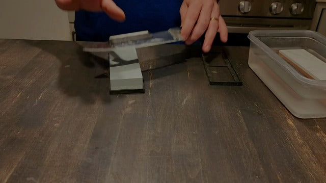 Knife Sharpening Stone Kit – 400/1000 3000/8000 Grit Wet Kitchen Whetstone Knife Sharpener Set with Non-slip Bamboo Rubber Base, Angle Guide, Flattening, Leather Strop and Cut Resistant Gloves 12 in 1