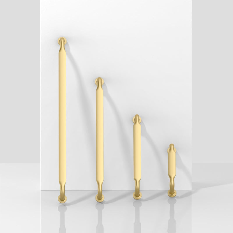 10 Pack Brushed Gold Cabinet Pulls 5 Inch(128mm) Kitchen Cabinet Handles Solid Zinc Alloy Cabinet Hardware Drawer Pulls 5" Hole Center 10