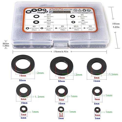 Black Nylon Washer kit and White Nylon Washer kit Together