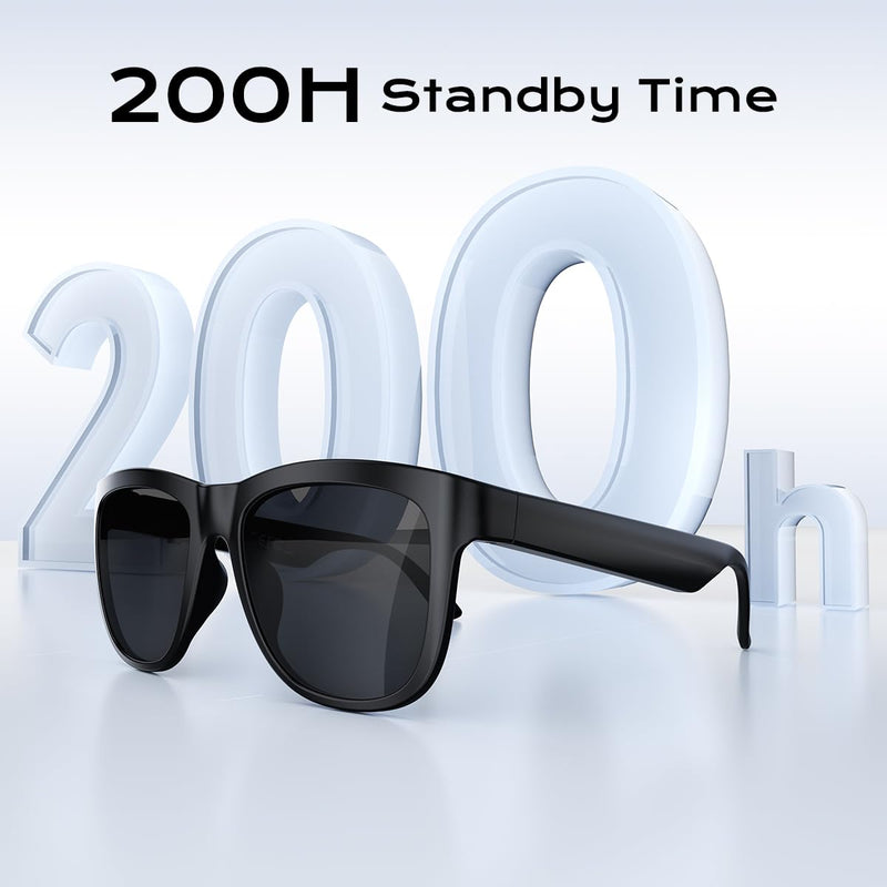 Bluetooth Glasses for Women & Men, Smart Audio Sunglasses for Men with Built-in Speakers, UV400 Protection, Wireless Music & Calls, Lightweight Frame, Touch Control Compatible with iOS/Android