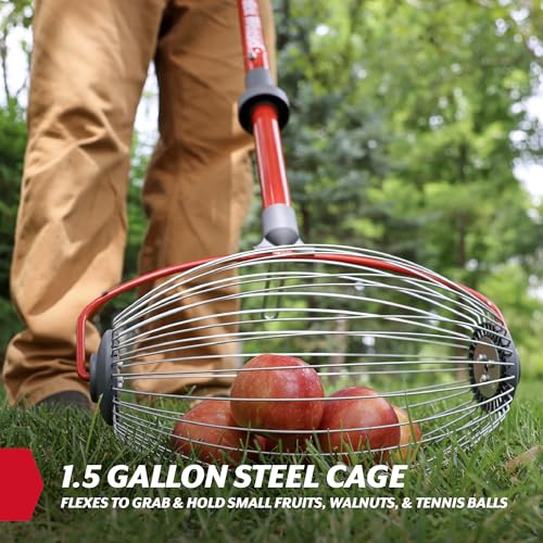 GARDEN WEASEL Large Nut Gatherer Roller for Walnuts Tennis Balls Apples Large, Objects 1.5" to 3"