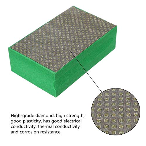 Sanding Blocks Polishing Grinding Block Diamond Polishing Hand Pads Block For Granite Marble Glass Grinding 1500 Grit, 1 Pcs