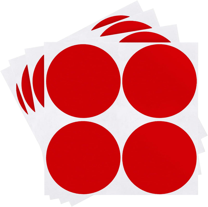 ChromaLabel 2 Inch Round Label Removable Color Code Dot Stickers, High Visibility for Warehouse Inventory, 100 Labels per Pack, Red
