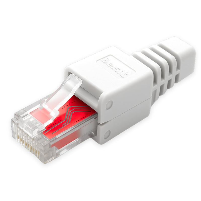 Germany Best 10x Network Connectors RJ45 CAT6 Tool-Free - Tool-Free LAN UTP Cable Connector for CAT5, CAT6, CAT7 - Suitable for Installation and Patch Cables 10 pieces
