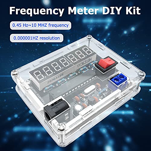 Frequency Meter Test Tool 0.45Hz-10MHz Digital Frequency Meter, Automatic Range Conversion Frequency Counter VR Frequency with Shell Cymometer DIY Kit