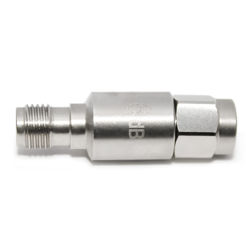 2PCS RF Coaxial Attenuator 8GHz 6dB 2W 50Ohm SMA Male to SMA Female Fixed Attenuator 2W 8G 6dB