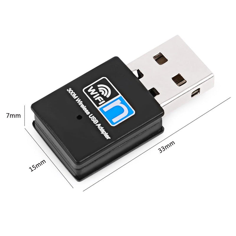 300Mbps USB WiFi Adapter, Wireless LAN Network Card Adapter Stick USB 2.0 Dongle for Desktop Laptop PC Windows 10 8 7 XP MAC OS (Plug-and-Play for Windows10)