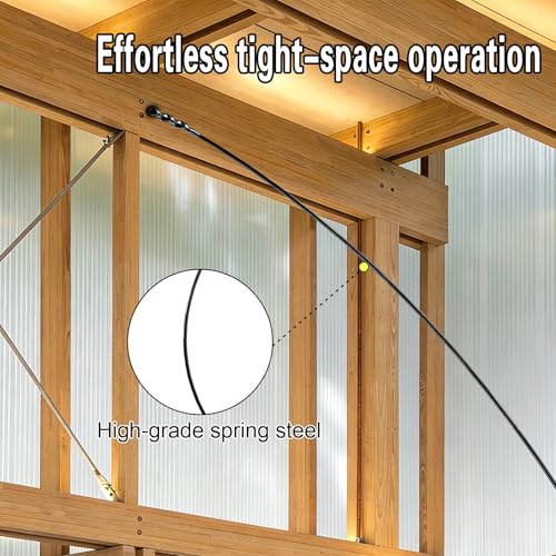 DECKRKAT 54" Flexible Installer Drill Bit - 1" Auger with Fish Eye Hole & Anti-Slip 3-Flat Shank for Wire Pulling Through Walls, Ceilings, Sidewalks. 54X1"