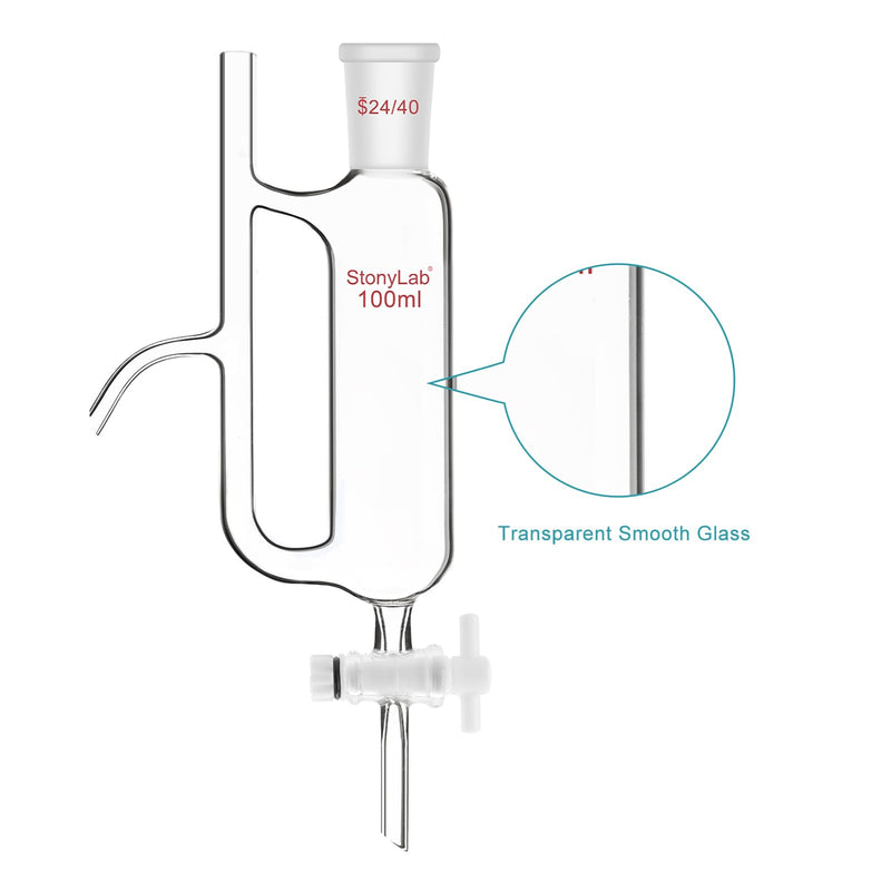 stonylab Water Oil Receiver Separator with 24/40 Lab Supply, 100 ml