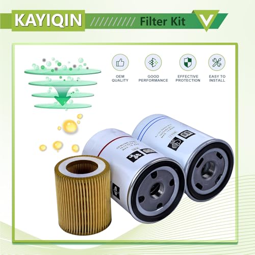 2901086501 Filter Kit Compatible with KAYIQIN GX2/3/4/5 1622062301 Air/Oil Separator + 1513033701 Oil Filter + 1622065800 Air Filter Air Compressor Replacement Parts 2901-0865-01
