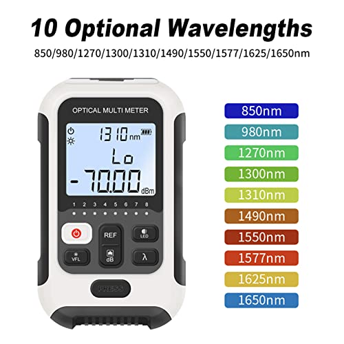 Optical Fiber Power Meter Multifunctional Fiber Optic Cable Tester White Network Cable Tester For Communication Engineering