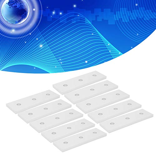 10pcs Flat Mending Plates, Straight Braces Aluminum Heavy Duty Mending Joining Plates Repair Fixing Bracket Connector(4040‑3 Hole)