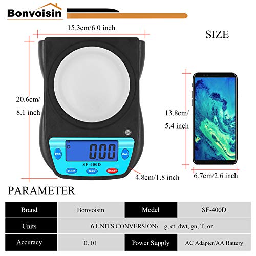 Bonvoisin 600g Lab Scale with 500g Calibration Weight