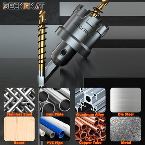 4-1/2" TCT Hole Saw for Hard Metal, Heavy Duty 115mm Tungsten Carbide Tipped Hole Cutter with Spring-Loaded Pilot Drill Bit for Stainless Steel, Metal, Iron, and Plastic. 4-1/2" (115mm)