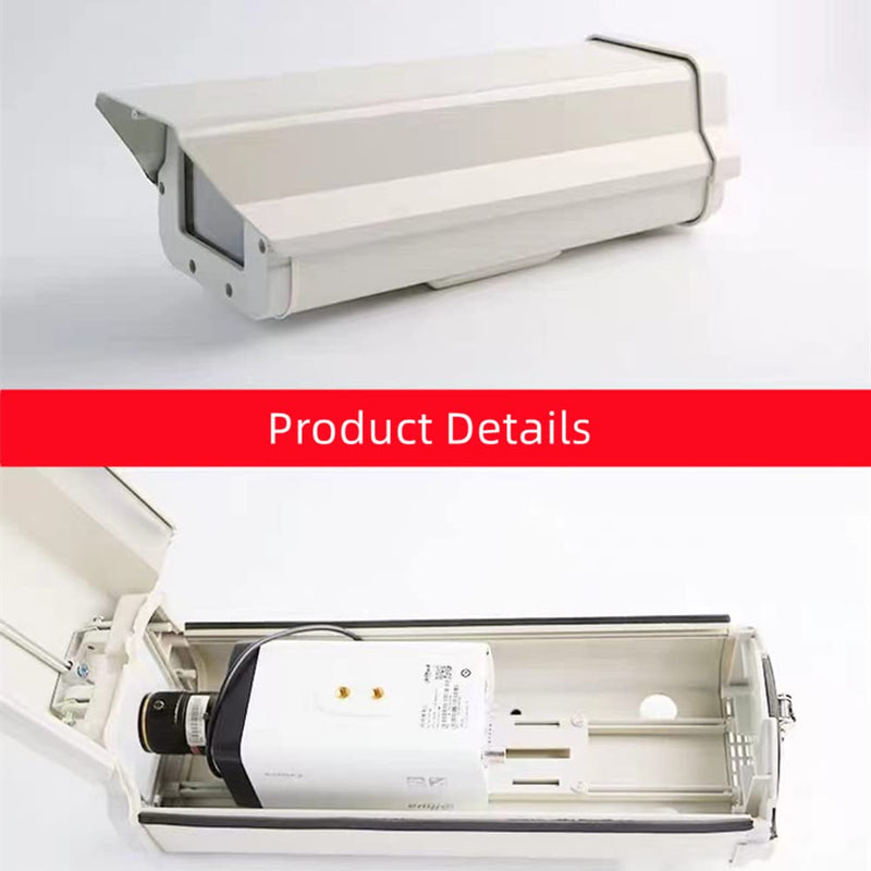 Aluminum Housing CCTV Security Surveillance Outdoor Camera Box Weatherproof Heavy Duty Junction Box Shell for CCTV Surveillance Camera Wall Mounting Bracket