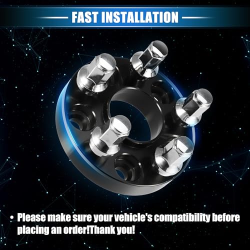 6 Pcs Wheel Lug Nuts Compatible for Ford Expedition for Ford F-150 2000-2014, Durable Chorme Plated M14x2.0 Carbon Steel Silver Tone Tire Lugnuts 6