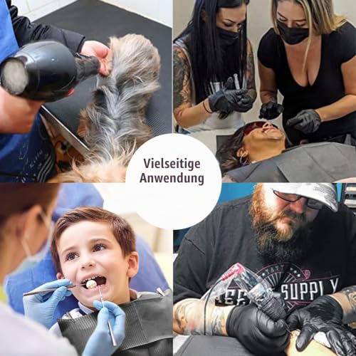 Pack of 50 Black Dental Bibs Disposable Waterproof | Tattoo Bibs, Tattoo Table Covers Clean Pad Patient Bib Tattoo Covers Supplies Teeth Dry Black-50pcs