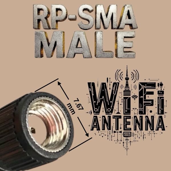 (2-Pack) Dual Band WiFi 2.4GHz 5GHz 5.8GHz 3dBi MIMO RP-SMA Male Antenna for WiFi Router Wireless Network Card USB Adapter- Security IP Camera Video Surveillance Monitor