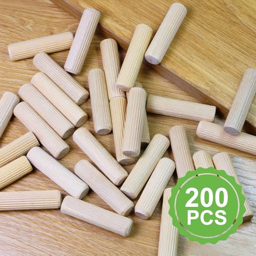 1/2" x 2" Wooden Dowel Pins - FoDau770 Beech Wood Dowel Rods - 200 Pcs 1/2" x 2"