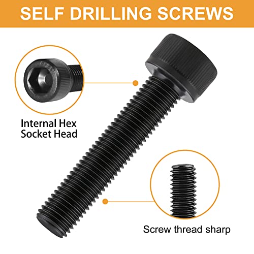 M3 Socket Hex Head Cap Machine Screws Bolts+M3 Button Hex Head Cap Machine Screws Bolts