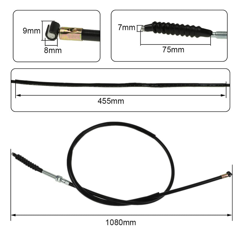 FLYPIG 43" Clutch Cable For 125cc 150cc 200cc 250cc ATV Dirt Bike Quad Taotao Roketa SSR Coolster Pit Bike Trail Bike Crambling Motorcycle Black