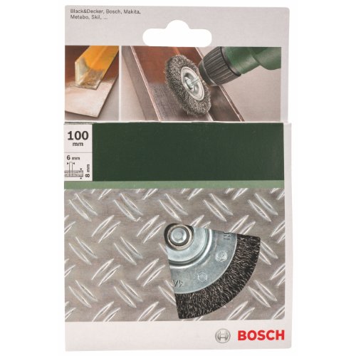 Bosch DIY Accessories 2609256532 Metal Wavy Wire Disc Brush Diameter 100 mm for Drills / Screwdrivers 6 x 100 mm