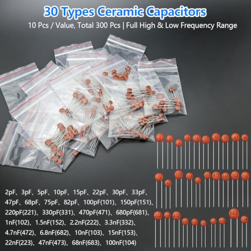 1500 Pcs Electronic Components Kit, Capacitor Assortment Set