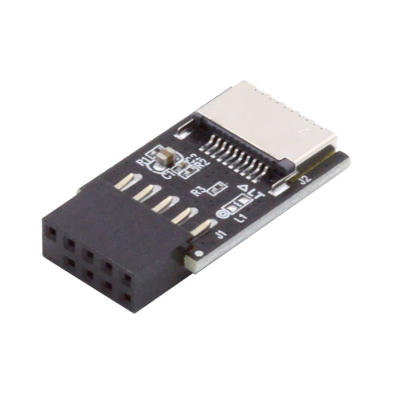 chenyang USB 2.0 9Pin Male to USB 3.1 Type E Key-A Female Front Panel Socket to 9Pin Mainboard Header Extension Adapter 1 to 1