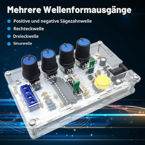 MAX038 Signal Generator, DIY Kit 1Hz-20MHz Function Generator Can Output Triangle Axis, Rectangular Wave, Sine Wave and Forward and Reverse Saw Tooth Shaft