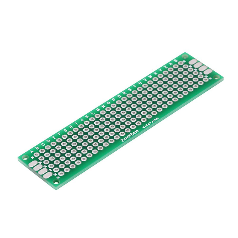 10pcs 2X8cm Double-Sided Circuit Board Hole Grid Board PCB Board Prototype Board Prototype Kit Universal Circuit Board for DIY Soldering