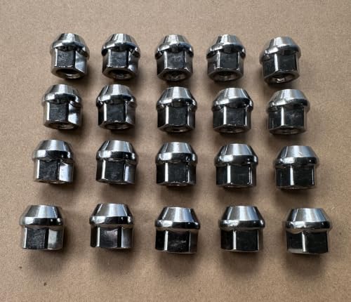 20pcs 7/16"-20 Open-end Style Lug Nuts 3/4" 19mm Hex Replacement for Elder Chevy Buick Pontiac Oldsmobile