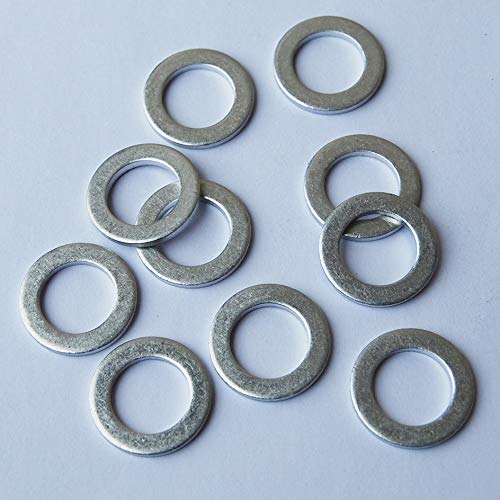 M14 Oil Drain Plug Gaskets Crush Washers Seals Rings Compatible with Hon da Yamaha Triumph Kawasaki Suzuki, Used for Oil Change, 10 Pack