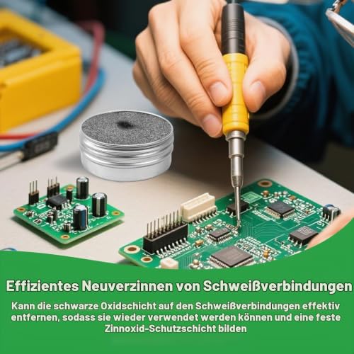 Soldering Tip Cleaner, Soldering Tips Reactivator, Soldering Iron Cleaner, Oxidised Soldering Accessories, Removable Oxide Layer, for Reactivating Oxidised Soldering Tips (Net Weight: 30 g Tub)