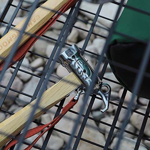 CAMPINGMOON Camping Hammer Peg Tent Stake Hammer Stainless Steel Built-in Pure Copper Head Wood Hand with Tent & Tarp Stake Remover C5 Built-in Pure Copper Head Hammer (C5)