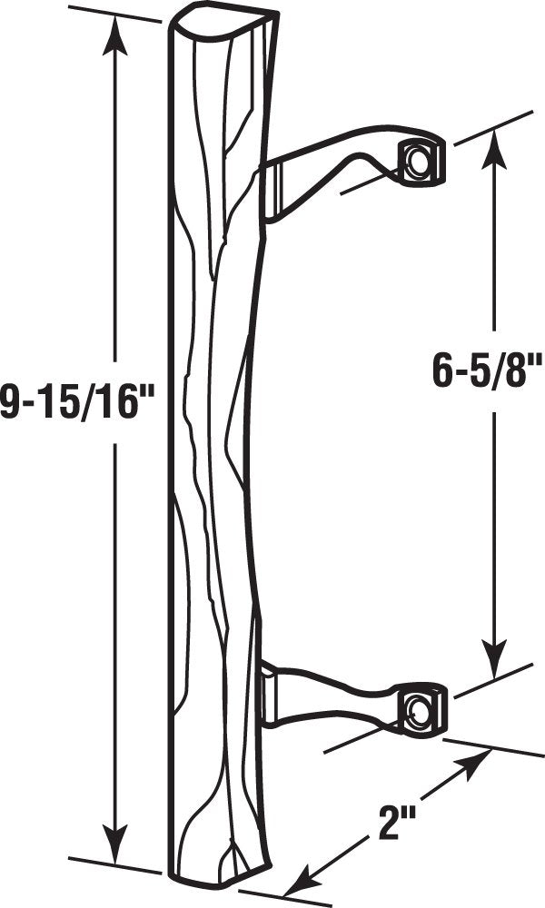 PRIME-LINE C 1034 Sliding Patio Door Wood Pull, Chrome Plated Brackets (Single Pack) (Pack of 2) ['Yellow', 'Red', 'Green', 'Blue', 'Black'] 1 Count (Pack of 2)