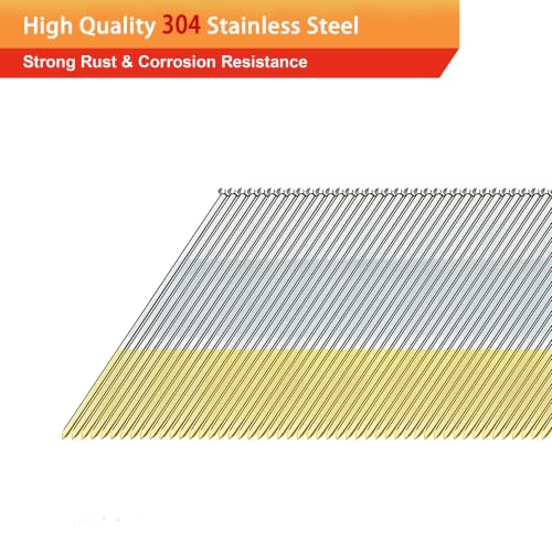 15 Gauge Angled Finish Nails,304 Stainless Steel,2-1/2",2",1-1/4":900pcs 3Sizes(2-1/2",2",1-1/4")---900pcs
